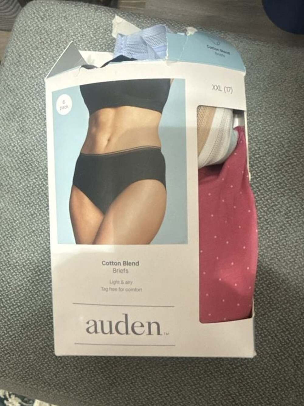 Auden Cotton Blend Briefs Size XXL 6-Pack